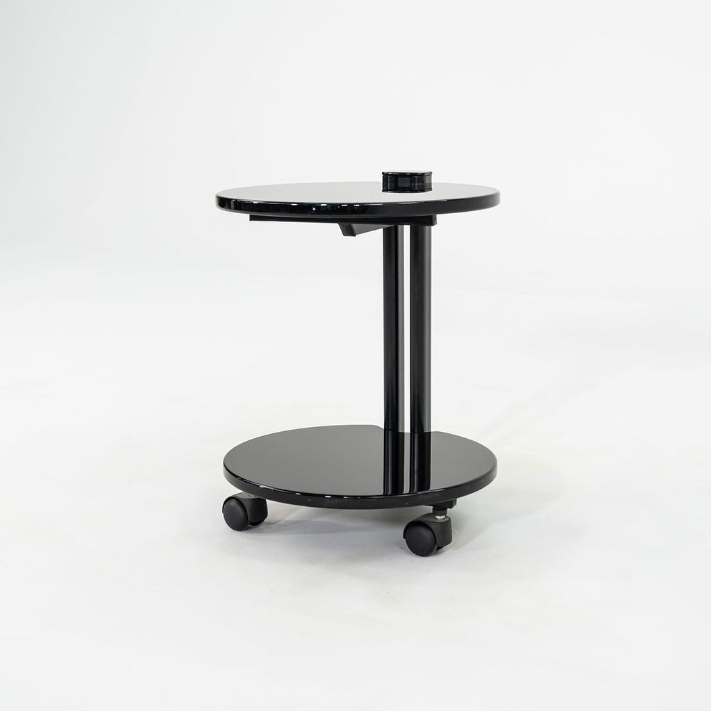 1980s Pace Collection Black Lacquered Occasional End Table on Casters