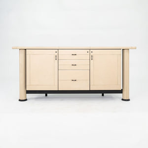 1990s i4 Mariani for Pace Collection Summit Credenza with Ivory Leather Clad Front