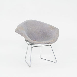 1960s Harry Bertoia for Knoll Small Diamond Chair in Chrome w/ Fabric Upholstery