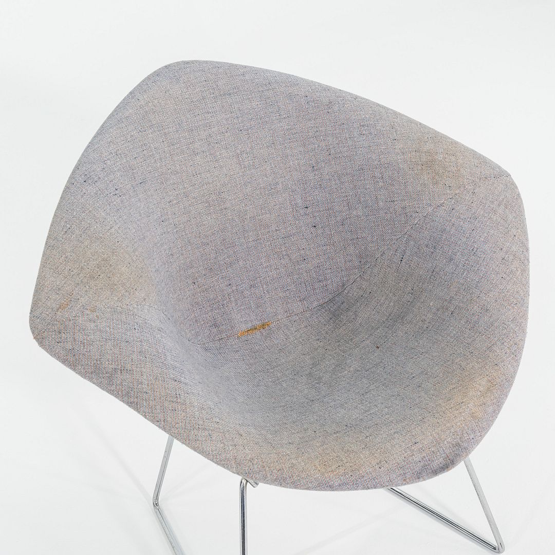 1960s Harry Bertoia for Knoll Small Diamond Chair in Chrome w/ Fabric Upholstery