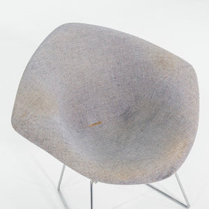 1960s Harry Bertoia for Knoll Small Diamond Chair in Chrome w/ Fabric Upholstery