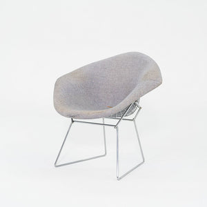 1960s Harry Bertoia for Knoll Small Diamond Chair in Chrome w/ Fabric Upholstery