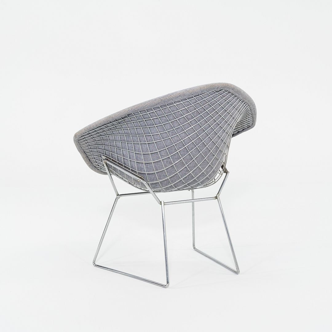 1960s Harry Bertoia for Knoll Small Diamond Chair in Chrome w/ Fabric Upholstery
