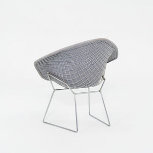 1960s Harry Bertoia for Knoll Small Diamond Chair in Chrome w/ Fabric Upholstery