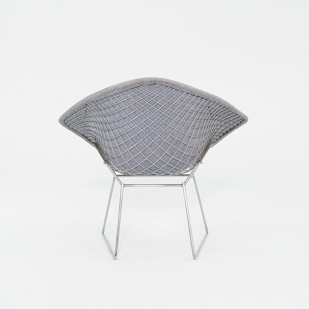 1960s Harry Bertoia for Knoll Small Diamond Chair in Chrome w/ Fabric Upholstery