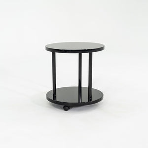 1980s Pace Collection Black Lacquered Occasional Table on Casters