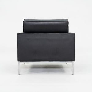 2019 Florence Knoll Club Lounge Chair in Black Leather with Chrome Base 4x Avail