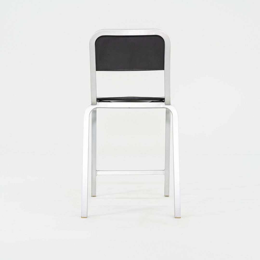 2000s Pair of Emeco for BMW Designworks 1951 Counter Stools Brushed Aluminum