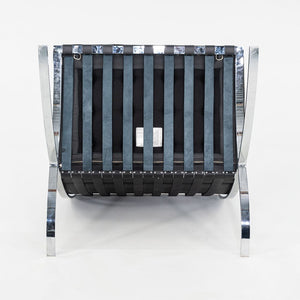 2010s Mies van der Rohe for Knoll Barcelona Lounge Chair Black Leather 3x Avail