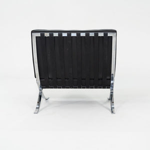 2010s Mies van der Rohe for Knoll Barcelona Lounge Chair Black Leather 3x Avail