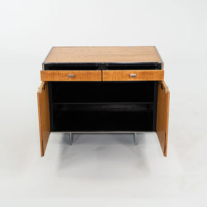 SOLD 1970s Davis Allen of SOM Custom Oak and Chrome Cabinet for General Fireproofing Co.