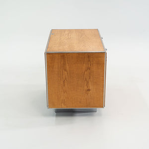SOLD 1970s Davis Allen of SOM Custom Oak and Chrome Cabinet for General Fireproofing Co.