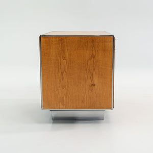 SOLD 1970s Davis Allen of SOM Custom Oak and Chrome Cabinet for General Fireproofing Co.