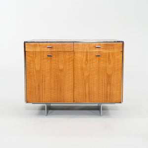 SOLD 1970s Davis Allen of SOM Custom Oak and Chrome Cabinet for General Fireproofing Co.