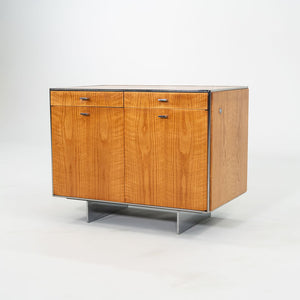 SOLD 1970s Davis Allen of SOM Custom Oak and Chrome Cabinet for General Fireproofing Co.