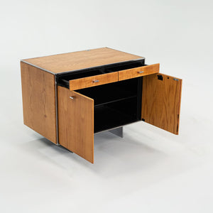 SOLD 1970s Davis Allen of SOM Custom Oak and Chrome Cabinet for General Fireproofing Co.