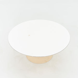 1974 Eero Saarinen for Knoll 36 inch Round Coffee Table in White Laminate
