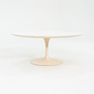 1974 Eero Saarinen for Knoll 36 inch Round Coffee Table in White Laminate