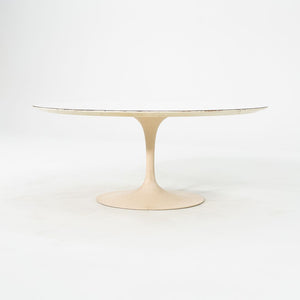 1974 Eero Saarinen for Knoll 36 inch Round Coffee Table in White Laminate