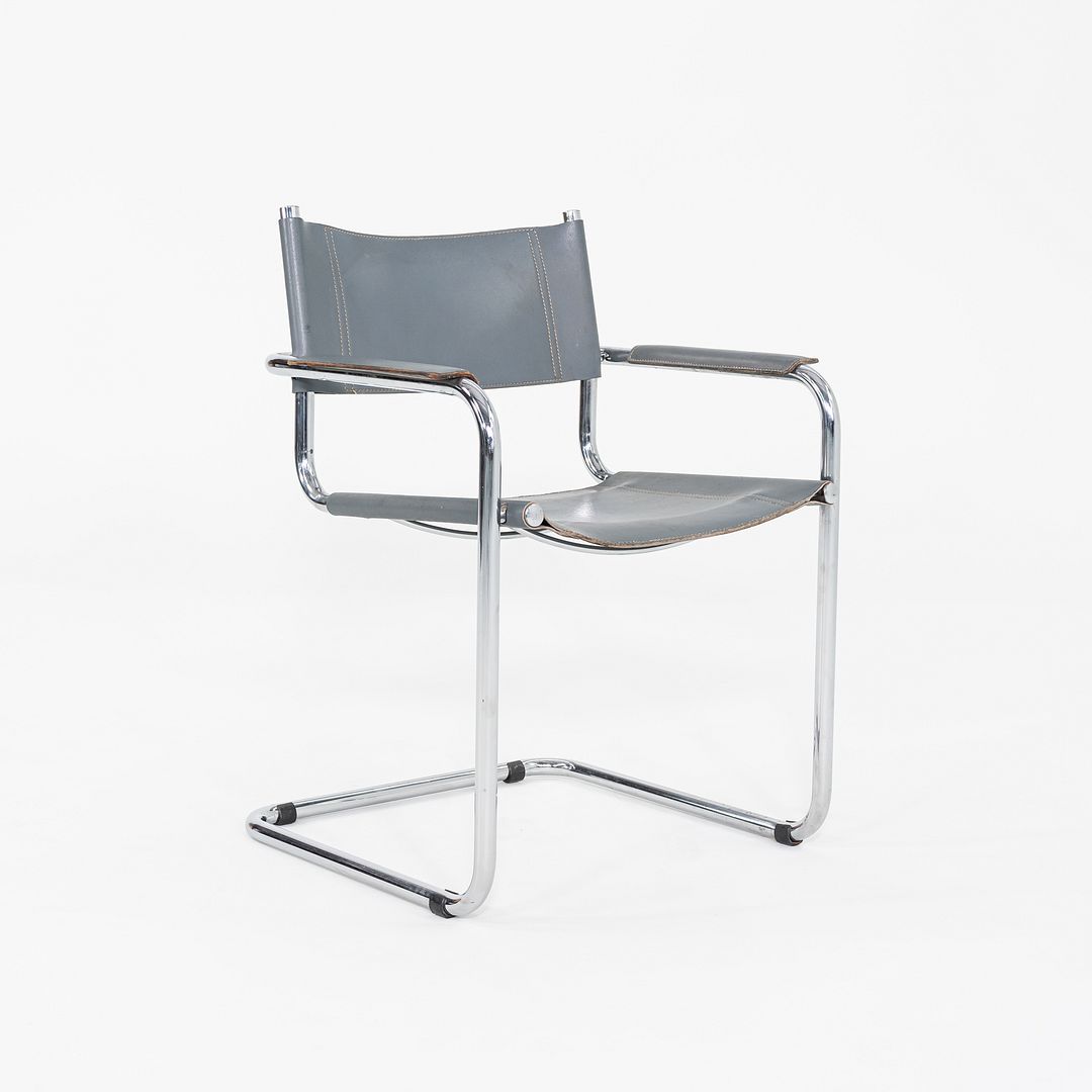 1980s Pair of Mart Stam MG5 Cantilever Armchairs Attributed to Matteo Grassi