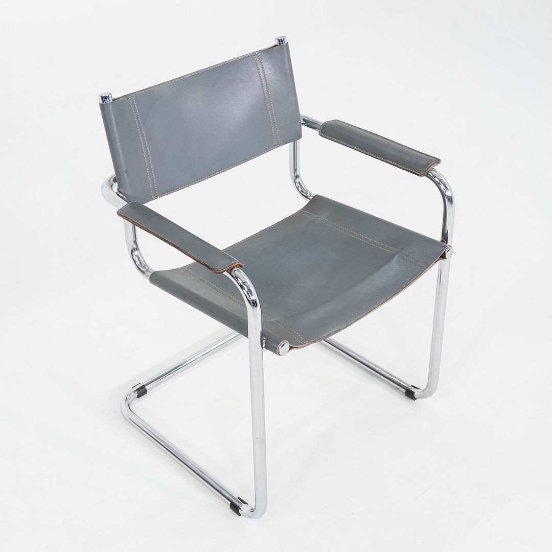 1980s Pair of Mart Stam MG5 Cantilever Armchairs Attributed to Matteo Grassi