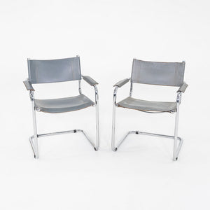 1980s Pair of Mart Stam MG5 Cantilever Armchairs Attributed to Matteo Grassi