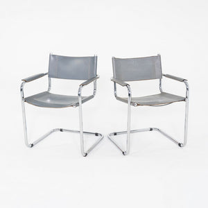 1980s Pair of Mart Stam MG5 Cantilever Armchairs Attributed to Matteo Grassi