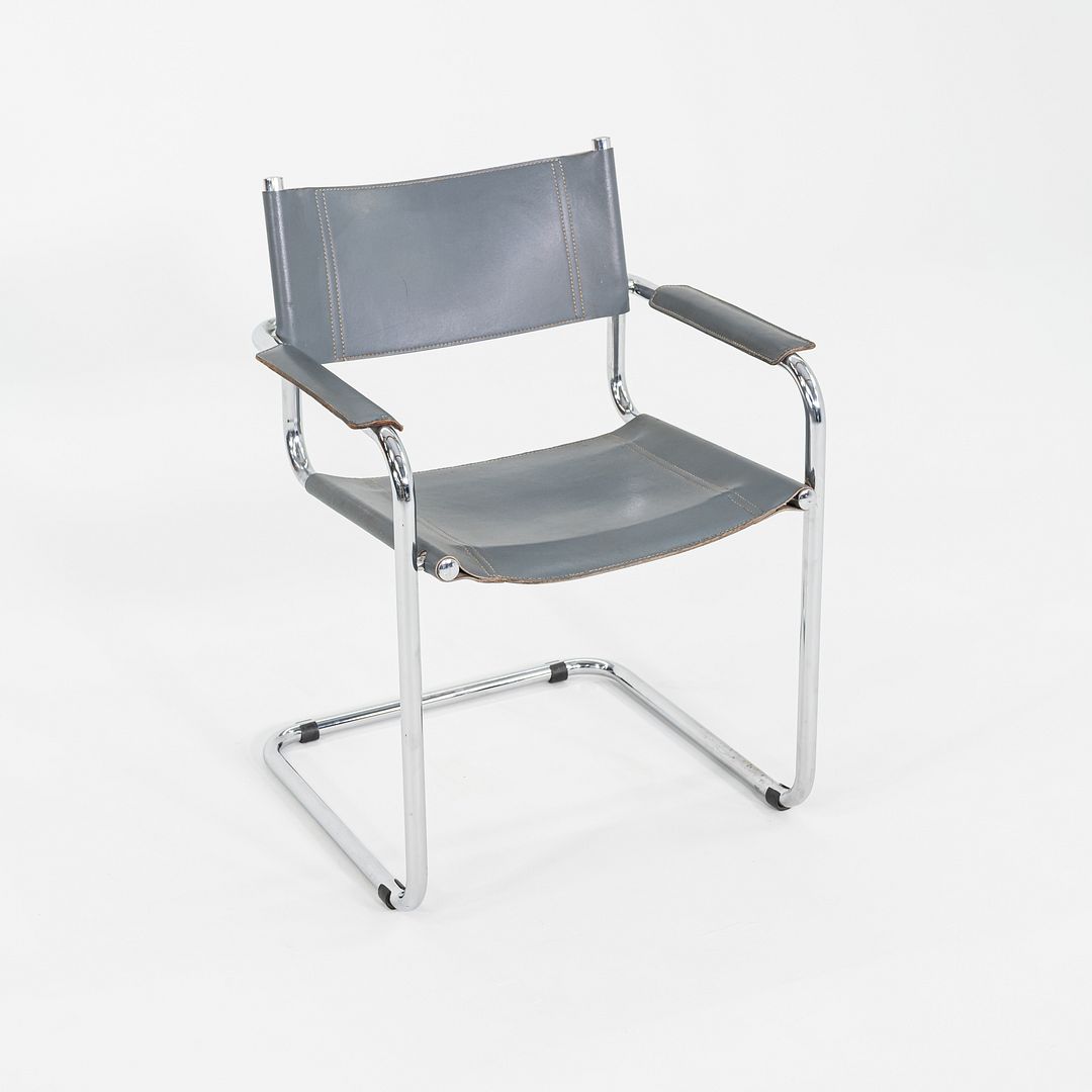 1980s Pair of Mart Stam MG5 Cantilever Armchairs Attributed to Matteo Grassi