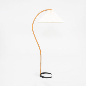 1970s Caprani Teak and Linen Timberline Floor Lamp by Mads Caprani Denmark