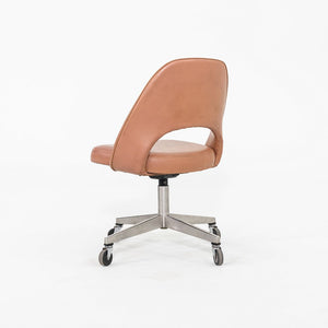 1974 Eero Saarinen for Knoll Upholstered Rolling Office Desk Chair in Tan Vinyl
