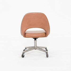 1974 Eero Saarinen for Knoll Upholstered Rolling Office Desk Chair in Tan Vinyl
