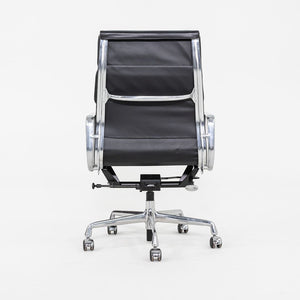 SOLD 2019 Herman Miller Eames Soft Pad Executive Desk Chair in Black Leather with Pneumatic Base