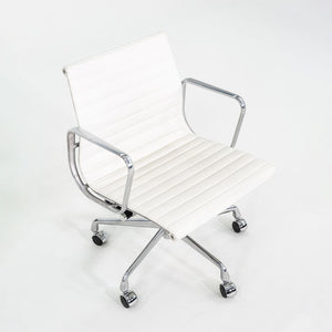 2023 Herman Miller Eames Aluminum Group Management Desk Chair in White Leather