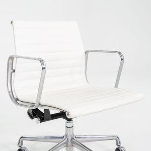 2023 Herman Miller Eames Aluminum Group Management Desk Chair in White Leather