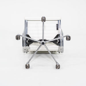 2023 Herman Miller Eames Aluminum Group Management Desk Chair in White Leather