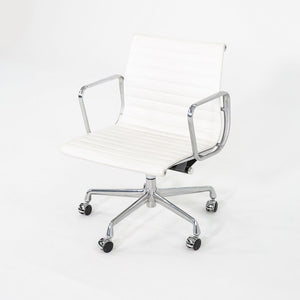 2023 Herman Miller Eames Aluminum Group Management Desk Chair in White Leather
