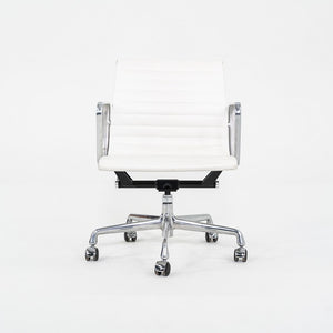 2023 Herman Miller Eames Aluminum Group Management Desk Chair in White Leather