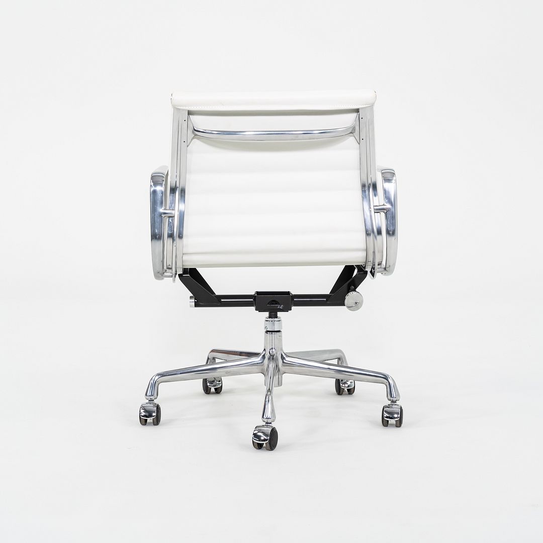 2023 Herman Miller Eames Aluminum Group Management Desk Chair in White Leather