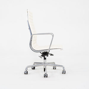 2015 Herman Miller Eames Aluminum Group Executive Desk Chair in White Leather