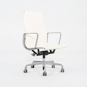 2015 Herman Miller Eames Aluminum Group Executive Desk Chair in White Leather