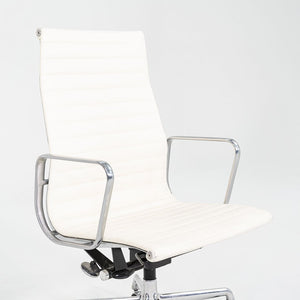 2015 Herman Miller Eames Aluminum Group Executive Desk Chair in White Leather