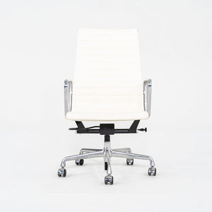 2015 Herman Miller Eames Aluminum Group Executive Desk Chair in White Leather