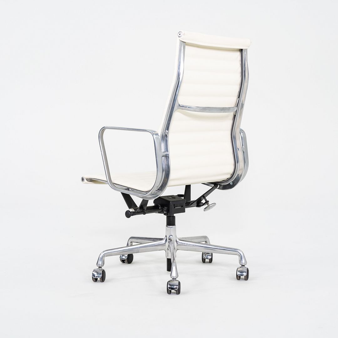 2015 Herman Miller Eames Aluminum Group Executive Desk Chair in White Leather