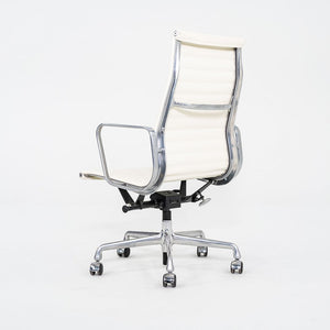 2015 Herman Miller Eames Aluminum Group Executive Desk Chair in White Leather