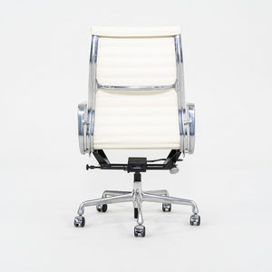 2015 Herman Miller Eames Aluminum Group Executive Desk Chair in White Leather