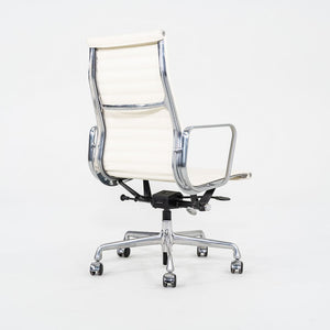 2015 Herman Miller Eames Aluminum Group Executive Desk Chair in White Leather