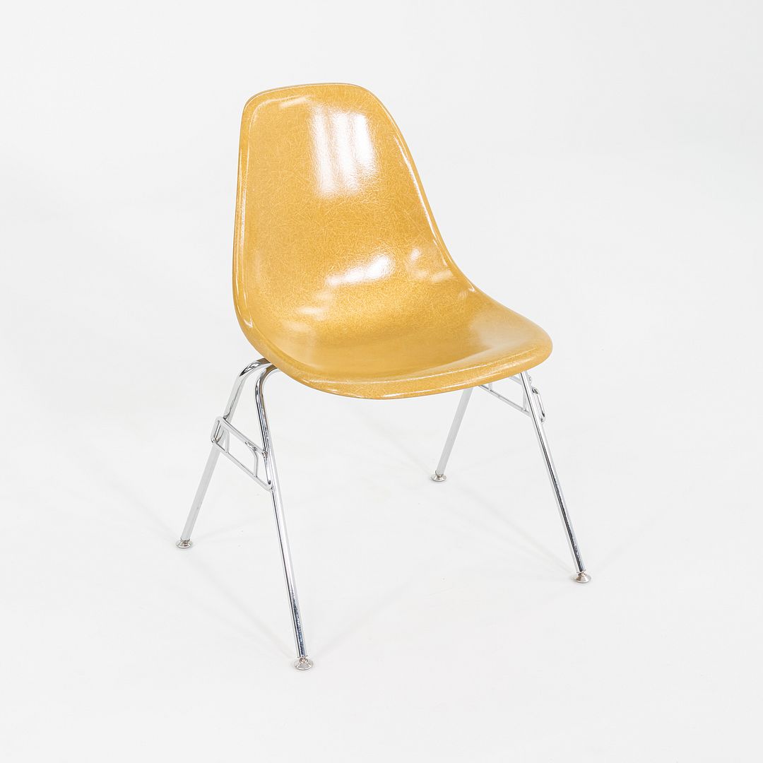 C. 2018 Eames Modernica Stacking Side / Dining Chair Yellow Fiberglass 7x Avail
