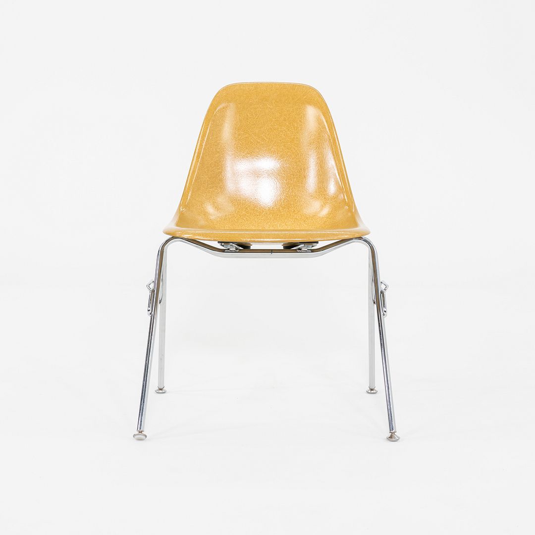 C. 2018 Eames Modernica Stacking Side / Dining Chair Yellow Fiberglass 7x Avail