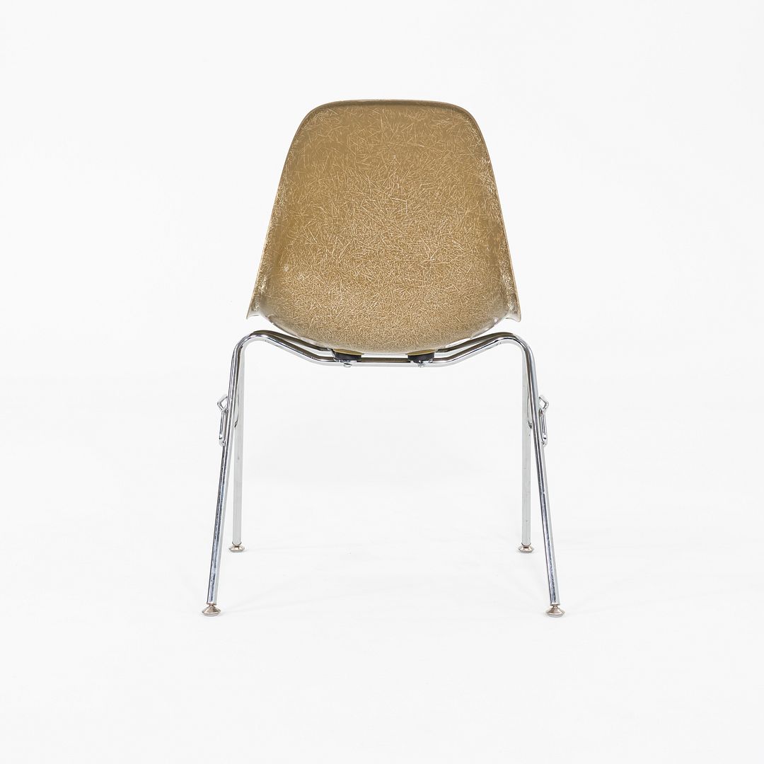 C. 2018 Set of Three Eames Modernica Stacking Side / Dining Chairs Dark Yellow