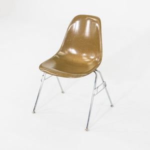 C. 2018 Set of Three Eames Modernica Stacking Side / Dining Chairs Dark Yellow